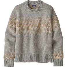 Patagonia Women's Recycled Wool Crewneck Sweater - Sea Song/Salt Grey