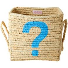 Rice Aufbewahrung Rice Small Square Raffia Basket Painted Questionsmark