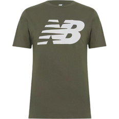 New Balance Klær New Balance Stacked Logo T-shirt - Khaki