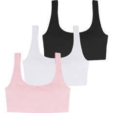Dorina Flo Non Padded Bralette 3-pack - White/Pink/Black