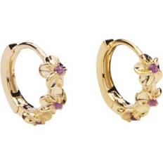 Pico Aster Hoops - Gold/Purple