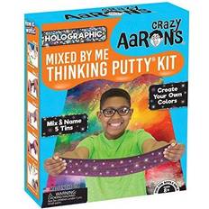 Crazy Aaron's Thinking Putty Holographic Mixed by Me Thinking Putty Kit Create Your Own Colors Mix and Name 5 Tins Never Dries Out