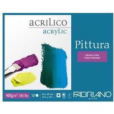 Hvite Tekstilfarger Fabriano Akrylblock 400g 25x35