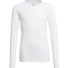 Lange Ärmel Basisschicht adidas Long Sleeve Baselayer T-shirt Kids - White