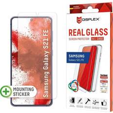 Displex Real Glass Full Cover Glass Screen Protector + Case for Galaxy S21 FE