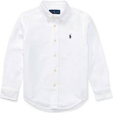 Hvite Skjorter Polo Ralph Lauren Boy's Slim Fit Oxford Shirt - White