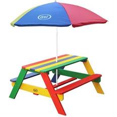 Axi NICK Picknickbord med Parasoll Blå/Röd/Grön/Gul
