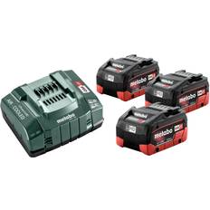 Batterier - Verktøybatterier Batterier & Ladere Metabo Basic Set 3xLiHD 5.5Ah