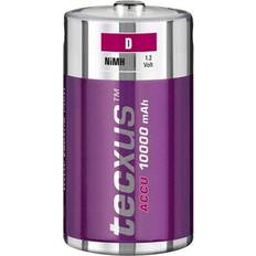 Batterier - D (LR20) - Oppladbare standardbatterier Batterier & Ladere Tecxus D Mono NiMH Compatible