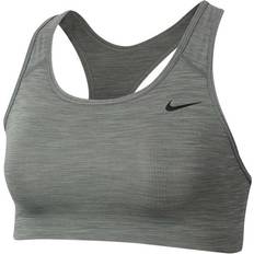 Nike Dri-FIT Swoosh Medium-Support Non-Padded Sports Bra - Smoke Grey/Heather/Black