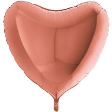 Grabo 36023RG-P Heart Balloon Single Pack, Length-36 Inch, Colour-Rose Gold, One Size