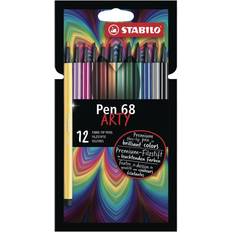 Stabilo 6 x Premium-Filzstift Pen 68 Kartonetui Arty VE=12 Farben