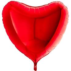 Stort Hjärta Heliumballong Rött