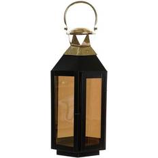 Dkd Home Decor Lantern Black Crystal Iron Golden (22 x 20 x 46 cm) Lykt