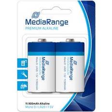 MediaRange Premium Alkaline Mono D Compatible 2-pack