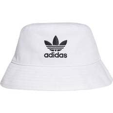 Dame - Hvite Hatter adidas Trefoil Bucket Hat Unisex - White