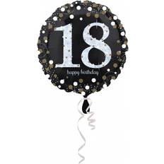 Text- & Themenballons Vegaoo Svart 18-års heliumballong