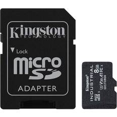 8 GB Minnekort & minnepenner Kingston Industrial microSDHC Class 10 UHS-I U3 V30 A1 100/20MB/s 8GB +Adapter