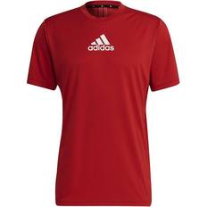adidas Designed to Move Sport 3-Stripes T-shirt Men - Scarlet/White