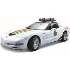 1:18:00 Bilbanebiler Maisto 2001 Chevy Corvette Z06 Police 1:18