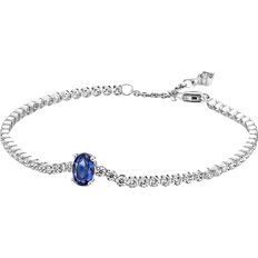 Jewelry Pandora Sparkling Pavé Tennis Bracelet - Silver/Blue/Transparent