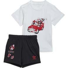 Hvite Andre sett adidas Infant Disney Mickey & Friends Shorts & Tee Set - White (HF7538)
