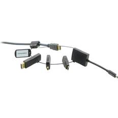Kramer Ring DisplayPort/DisplayPort Mini/HDMI Mini/USB C-4HDMI M-F Adapter