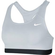 Topper Nike Swoosh Sports Bra - Carbon Heather/White