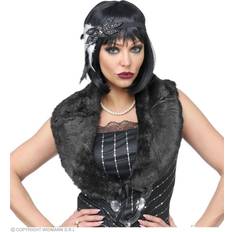 Widmann Srl Charleston Set Black Stola Headcover Straws for Women Costume