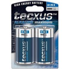 Tecxus Batterier & Ladere Tecxus LR20/D Mono Alkaline Maximum Compatible 2-pack