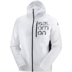 Salomon Outerwear Salomon Bonatti Cross Wind Jacket Hoodie Men - White/Black