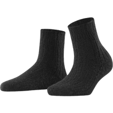 Kaschmir Socken Falke Bedsock Rib Women Socks - Black