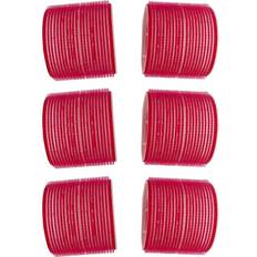 Rød Hårruller Sibel Jumbo Velcro Rollers Red 70mm x 6