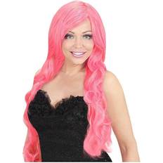 Widmann Long Curly Deluxe Wig Pink