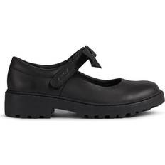 Halbschuhe Geox Casey Bow Leather School Shoes - Black