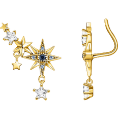 Schmuck Thomas Sabo Ear Climber Royalty Star Earring - Gold/Blue/Transparent