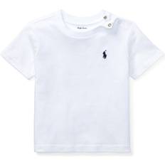 Druckknöpfe T-Shirts Polo Ralph Lauren Baby Logo Cotton Jersey T-shirt - White