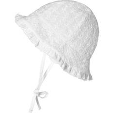 Bomull Solhatter mp Denmark Flora Bell Hat - White (99516-1)