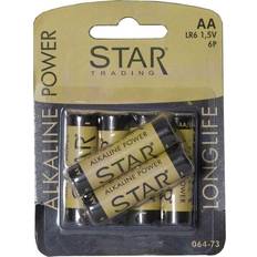 Star Trading AA Alkaline Power Longlife Compatible 6-pack