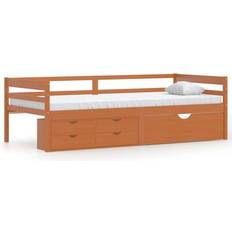Integrierte Aufbewahrung Betten & Matratzen vidaXL Solid Pine Wood Bettrahmen 90x200cm