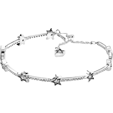 Silbrig Schmuck Pandora Celestial Stars Bracelet - Silver/Transparent