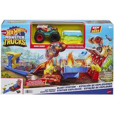 Metall Autorennbahnen Mattel Hot Wheels Monster Trucks Blast Station HFB12