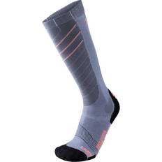 Damen - Silbrig Socken UYN Superleggera Ski Socks Women - Silver/Coral