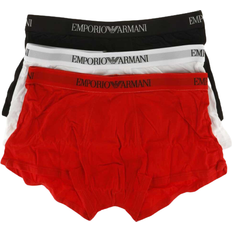 Emporio Armani Boxer Briefs with Logo Waistband - White/Red/Black