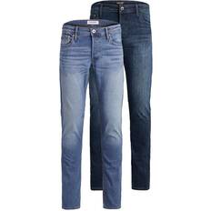 Jack & Jones Glenn Original Low Rise & Slim Fit Jeans 2-pack - Blue/Blue Denim