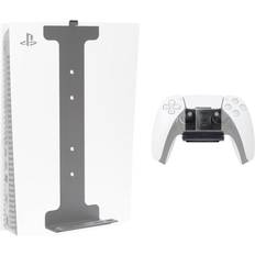 PlayStation 5 Controller & Console Stands HIDEit PS5 Console (Disc and Digital) & Controller Pro Bundle Wall Mounts - Black