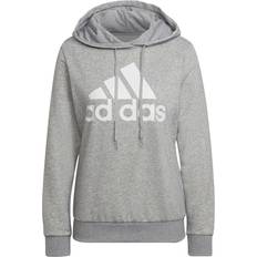 Adidas Tops adidas Women's Essentials Relaxed Logo Hoodie - Medium Grey Heather/White