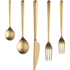 Gold Cutlery Sets Mepra Linea Flatware Cutlery Set 5