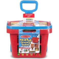 Plastic Shop Toys Melissa & Doug Fill & Roll Grocery Basket Play Set