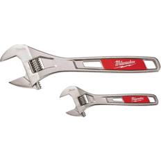 Milwaukee Wrenches Milwaukee 6 in. and 10 in. Adjustable Wrench (2-Pack) Adjustable Wrench